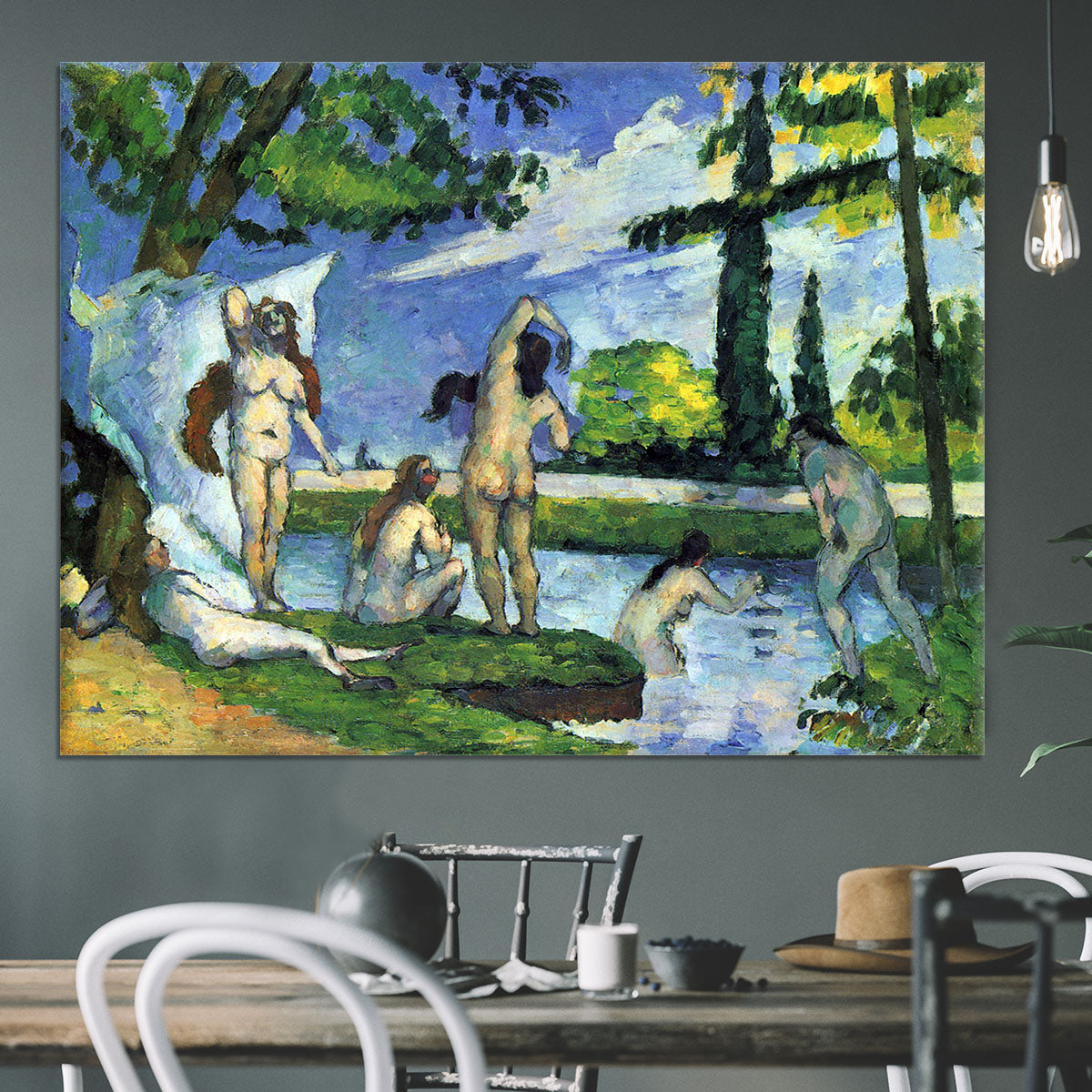 Bathers 4 by Cezanne Canvas Print or Poster - Canvas Art Rocks - 3