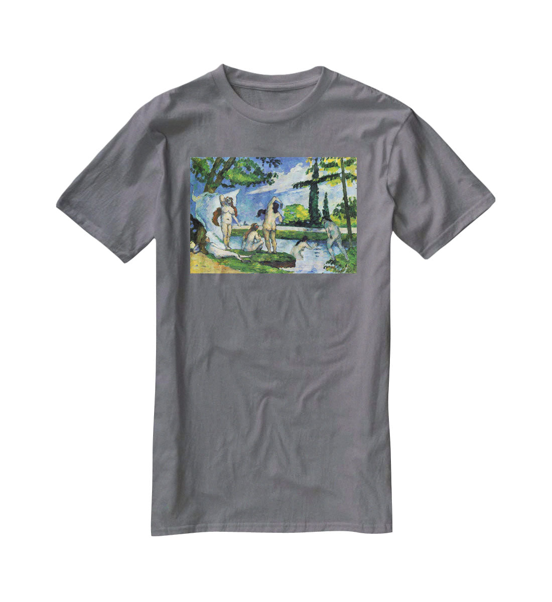 Bathers 4 by Cezanne T-Shirt - Canvas Art Rocks - 3