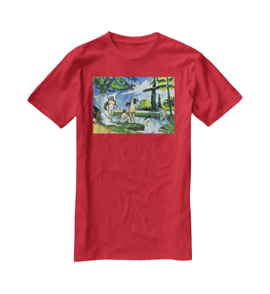 Bathers 4 by Cezanne T-Shirt - Canvas Art Rocks - 4