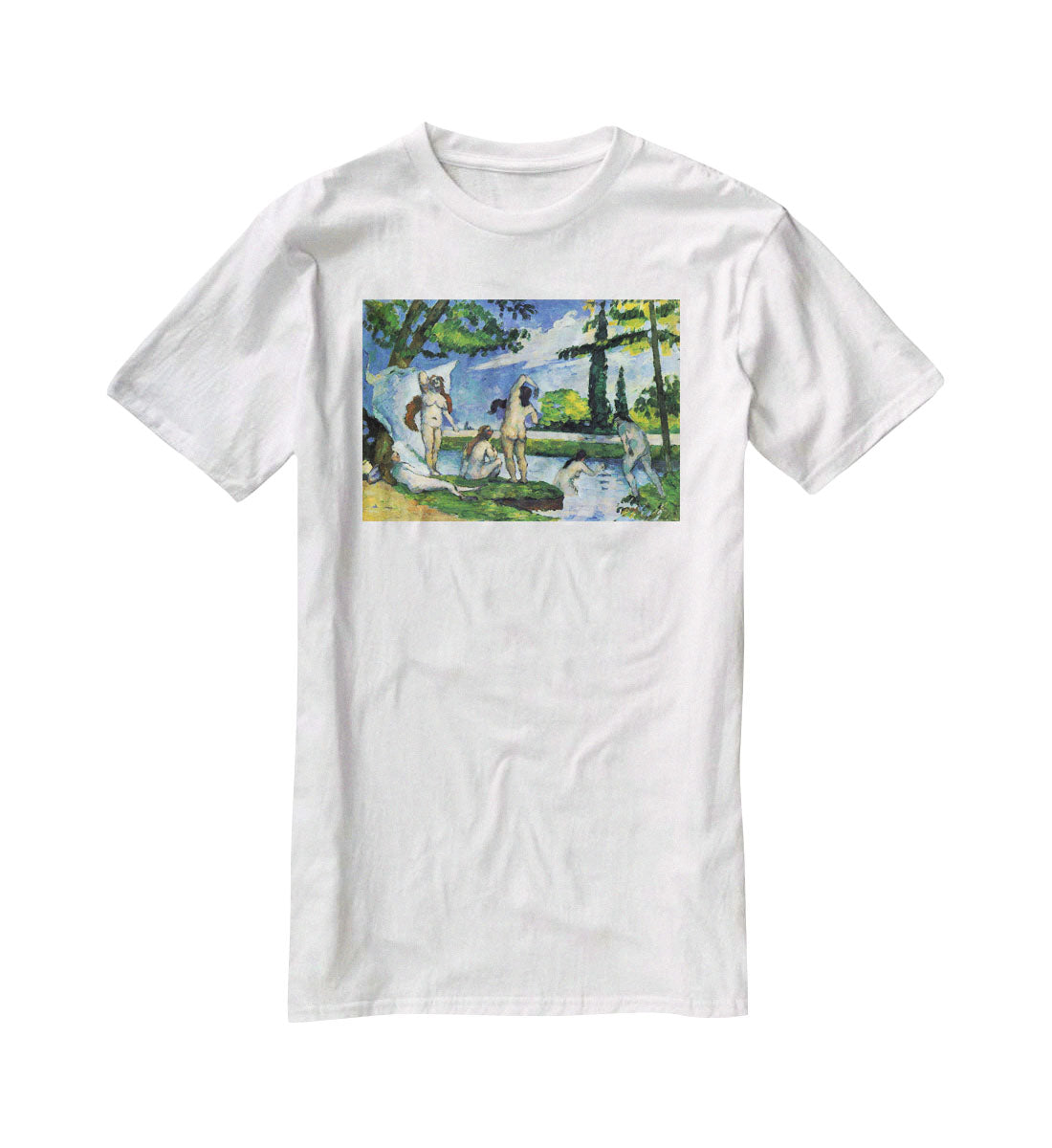 Bathers 4 by Cezanne T-Shirt - Canvas Art Rocks - 5