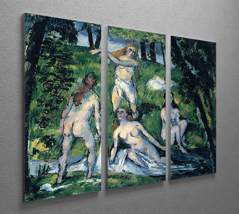 Bathers by Cezanne 3 Split Panel Canvas Print - Canvas Art Rocks - 2