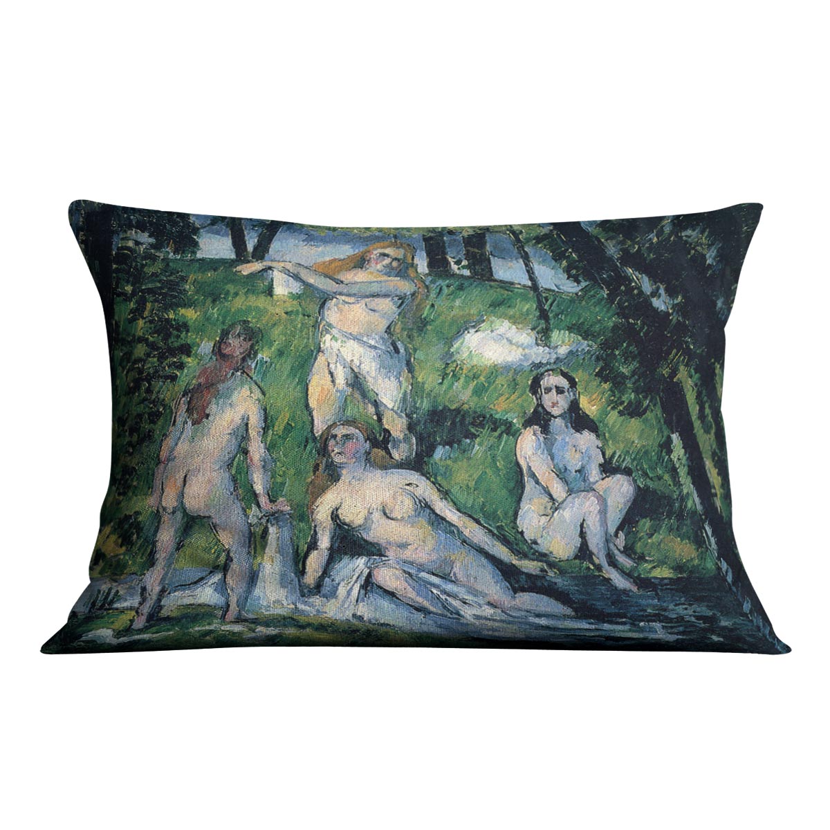 Bathers by Cezanne Cushion