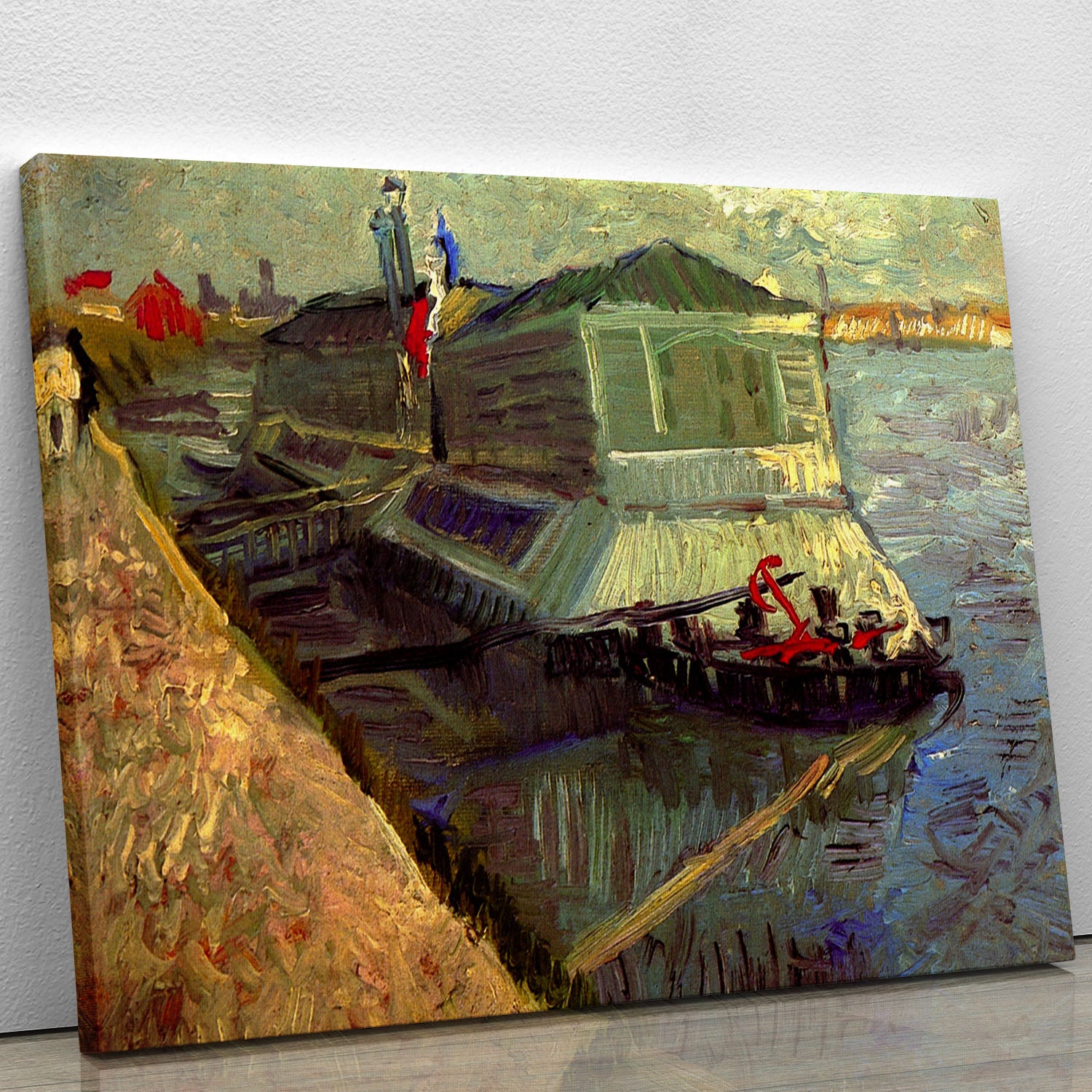Bathing Float on the Seine at Asniere by Van Gogh Canvas Print or Poster - Canvas Art Rocks - 1