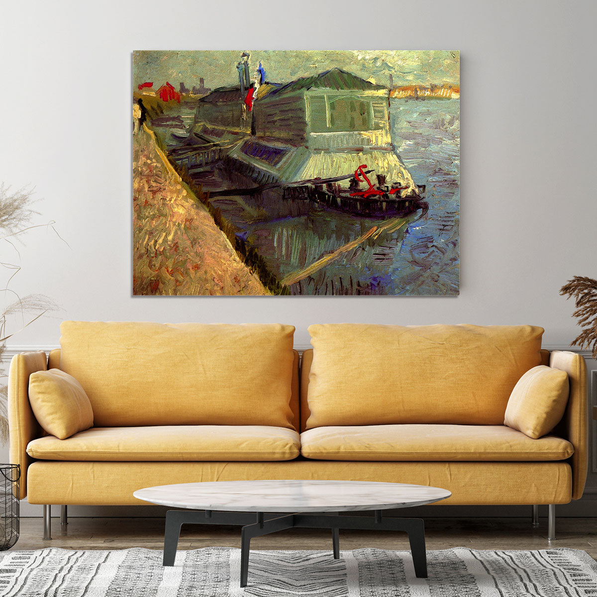 Bathing Float on the Seine at Asniere by Van Gogh Canvas Print or Poster - Canvas Art Rocks - 4
