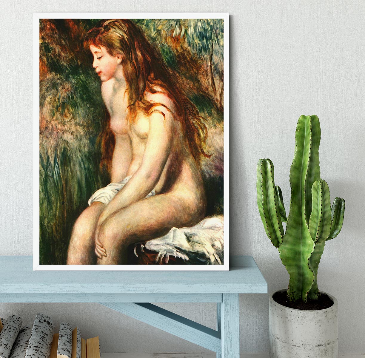 Bathing by Renoir Framed Print - Canvas Art Rocks -6