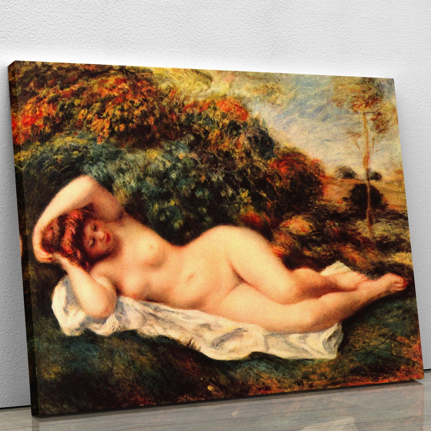 Bathing sleeping the baker by Renoir Canvas Print or Poster - Canvas Art Rocks - 1