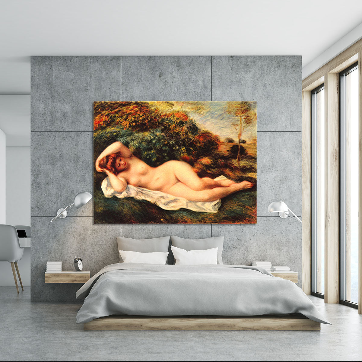 Bathing sleeping the baker by Renoir Canvas Print or Poster - Canvas Art Rocks - 5