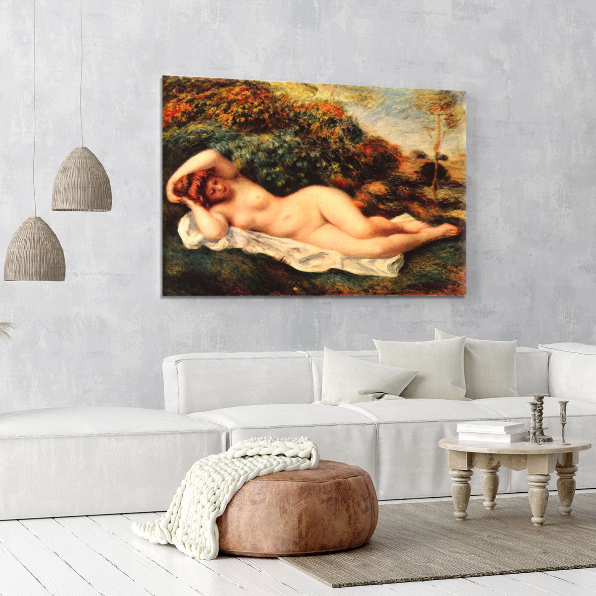 Bathing sleeping the baker by Renoir Canvas Print or Poster - Canvas Art Rocks - 6