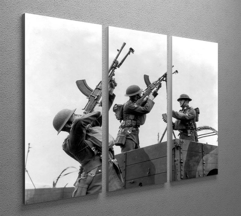 Battalion with anti-aircraft guns 3 Split Panel Canvas Print - Canvas Art Rocks - 2