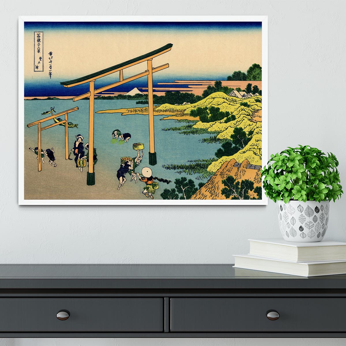 Bay of Noboto by Hokusai Framed Print - Canvas Art Rocks -6
