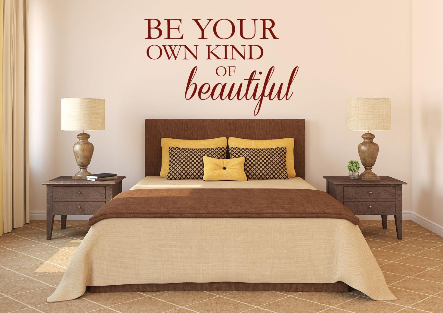 Be Your Own Kind Of Beautiful Wall Sticker - Canvas Art Rocks - 1