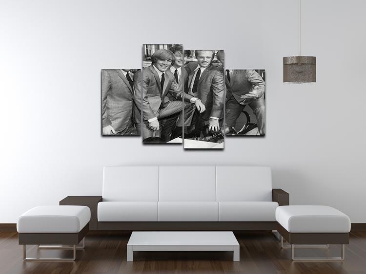 Beach Boys in suits 4 Split Panel Canvas - Canvas Art Rocks - 3