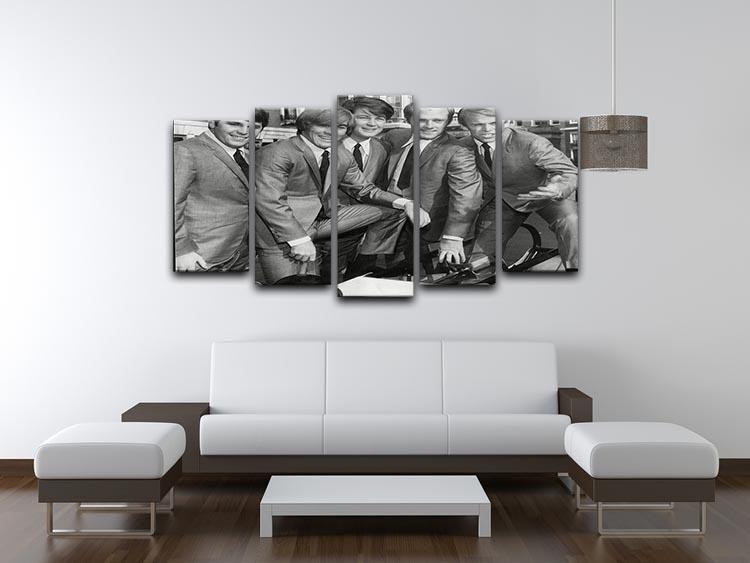 Beach Boys in suits 5 Split Panel Canvas - Canvas Art Rocks - 3