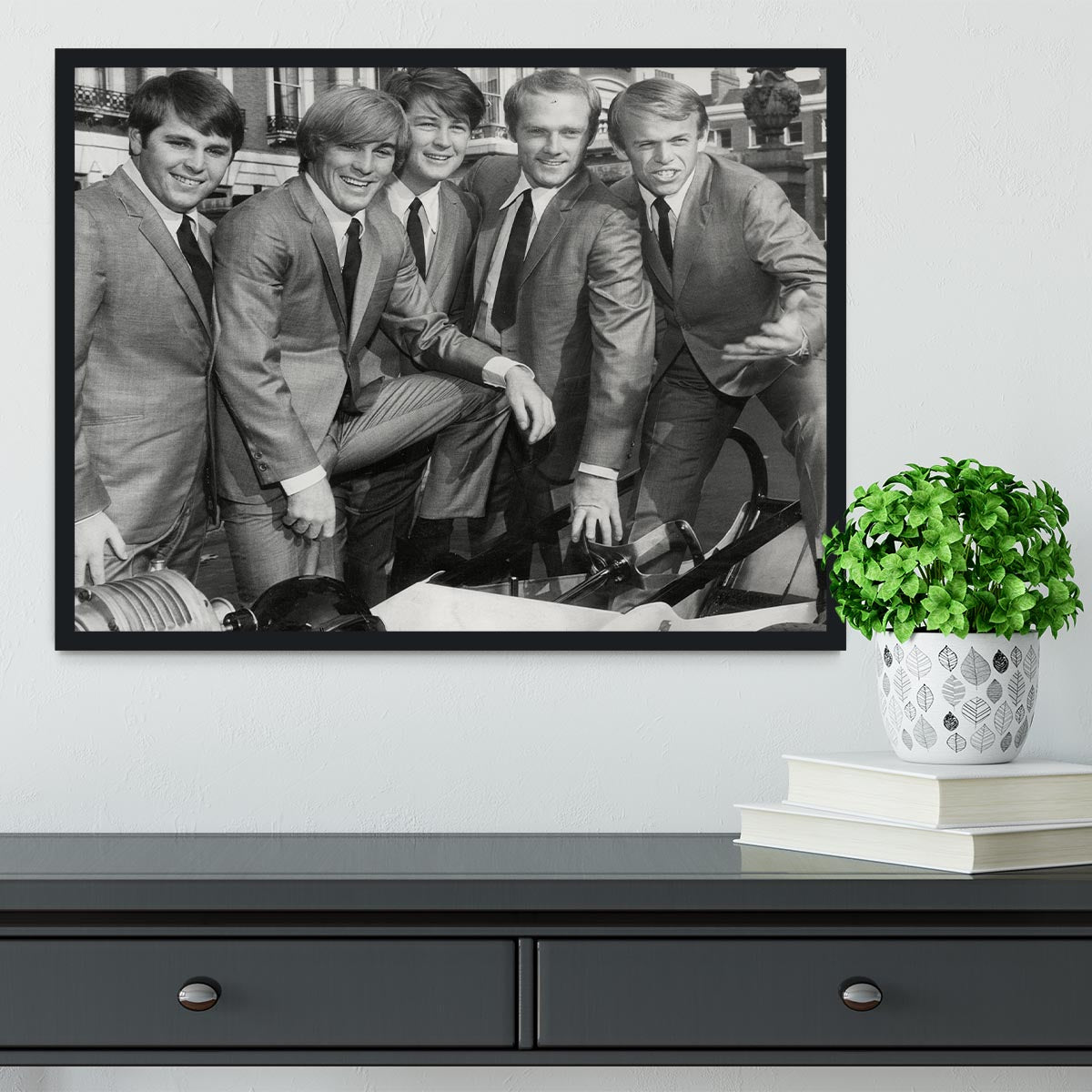 Beach Boys in suits Framed Print - Canvas Art Rocks - 2