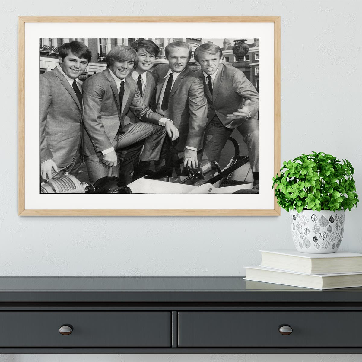 Beach Boys in suits Framed Print - Canvas Art Rocks - 3