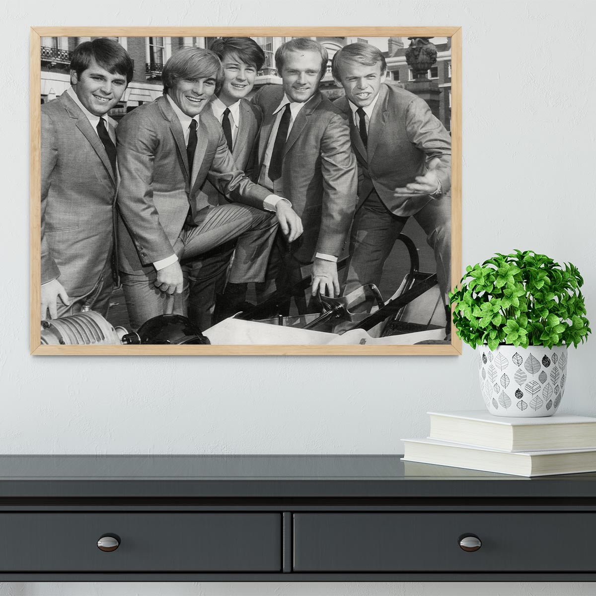 Beach Boys in suits Framed Print - Canvas Art Rocks - 4