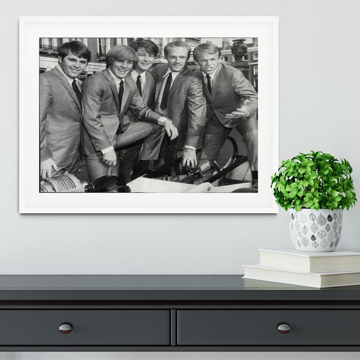 Beach Boys in suits Framed Print - Canvas Art Rocks - 5