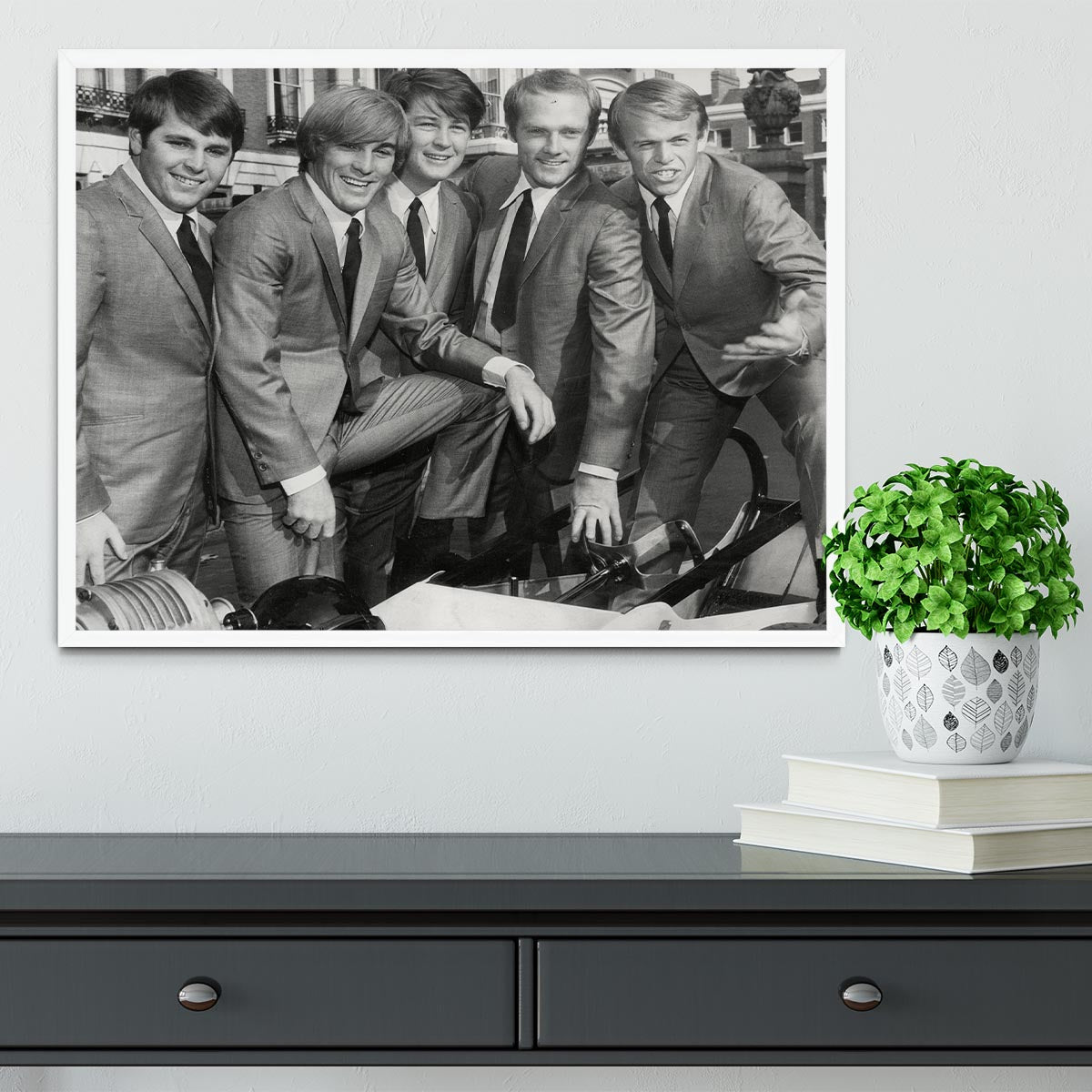 Beach Boys in suits Framed Print - Canvas Art Rocks -6