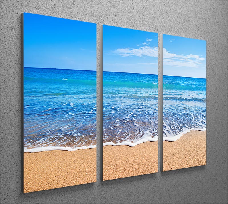 Beach Waves 3 Split Panel Canvas Print - Canvas Art Rocks - 2