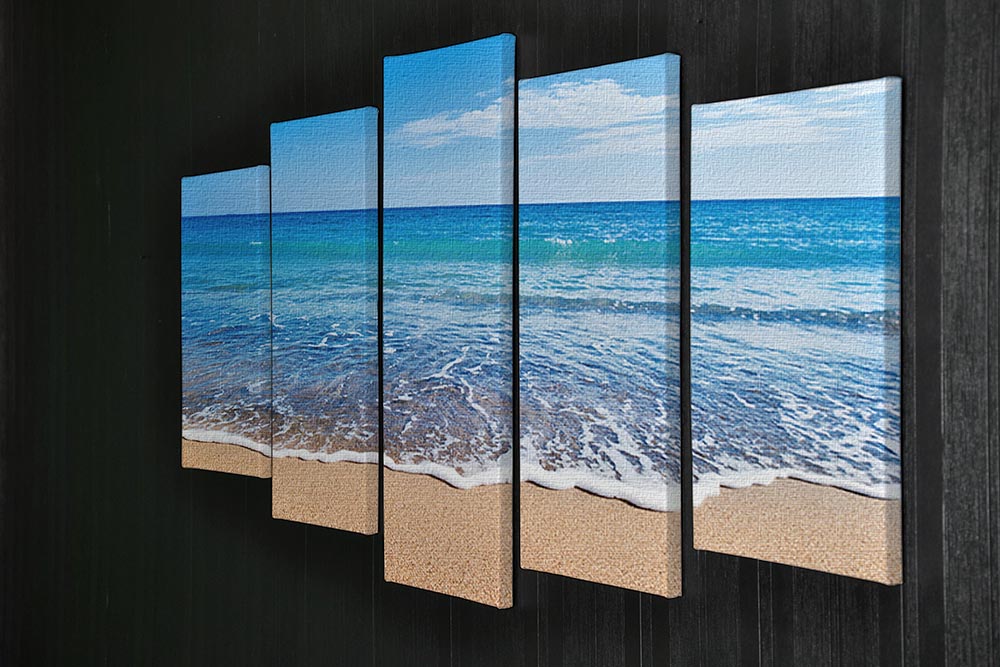 Beach Waves 5 Split Panel Canvas - Canvas Art Rocks - 2