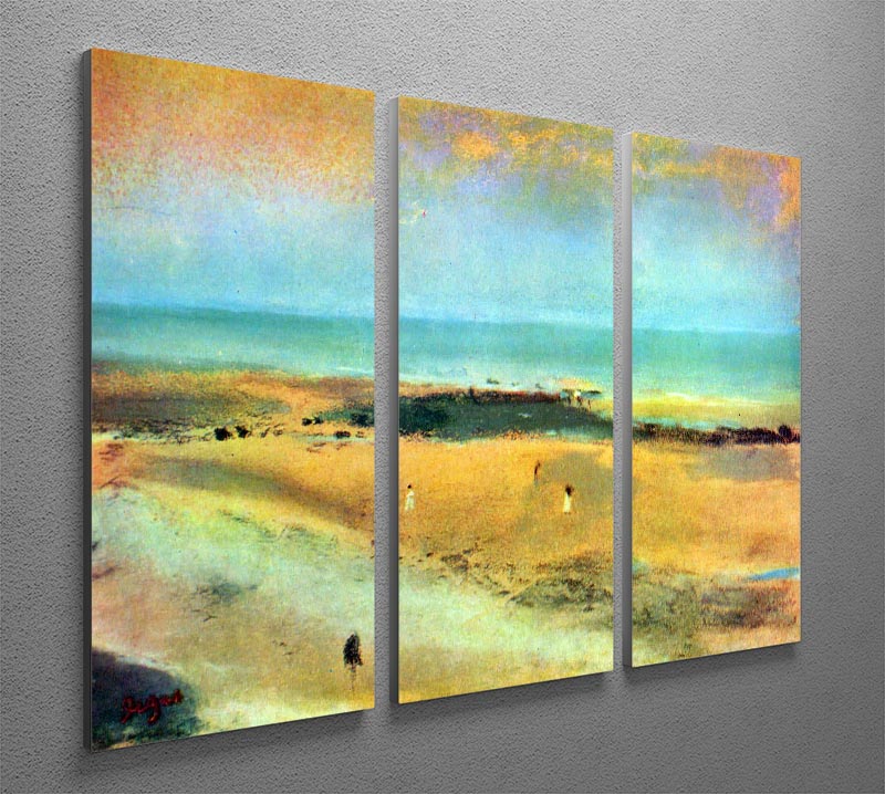Beach at low tide 1 by Degas 3 Split Panel Canvas Print - Canvas Art Rocks - 2