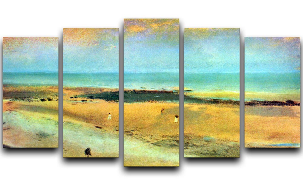 Beach at low tide 1 by Degas 5 Split Panel Canvas - Canvas Art Rocks - 1