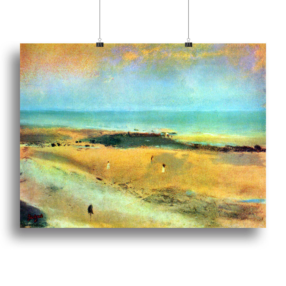 Beach at low tide 1 by Degas Canvas Print or Poster - Canvas Art Rocks - 2