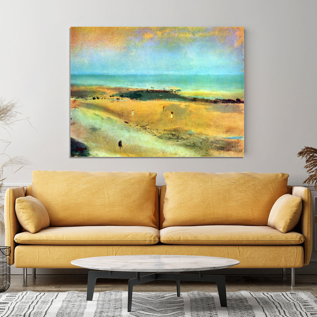 Beach at low tide 1 by Degas Canvas Print or Poster - Canvas Art Rocks - 4