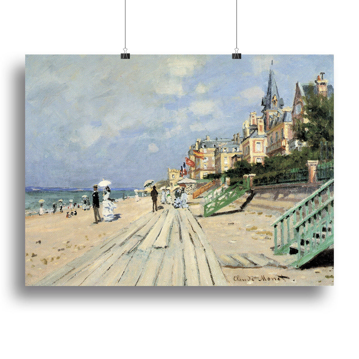 Beach at trouville by Monet Canvas Print or Poster - Canvas Art Rocks - 2