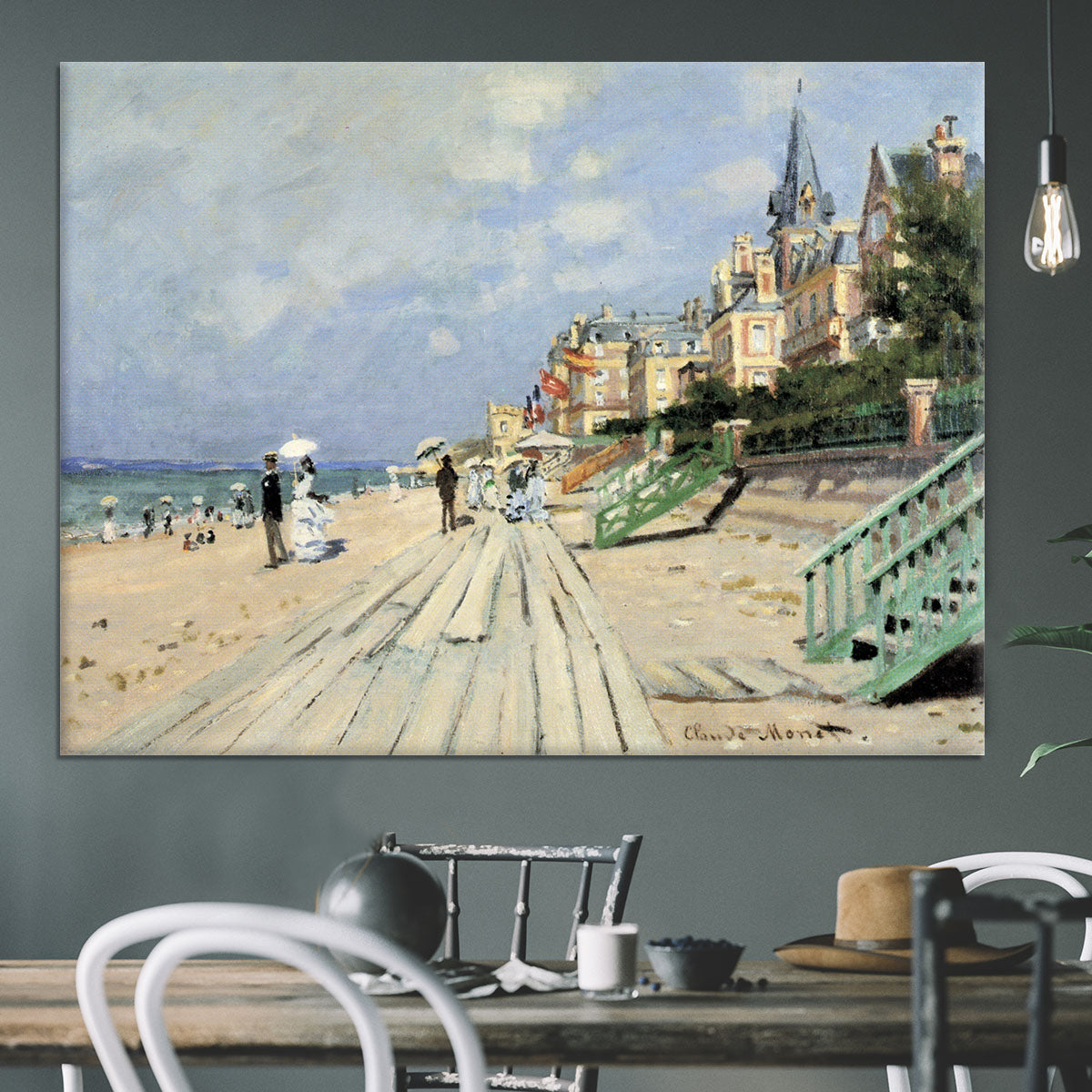 Beach at trouville by Monet Canvas Print or Poster - Canvas Art Rocks - 3