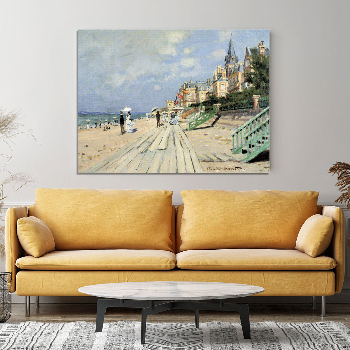 Beach at trouville by Monet Canvas Print or Poster - Canvas Art Rocks - 4