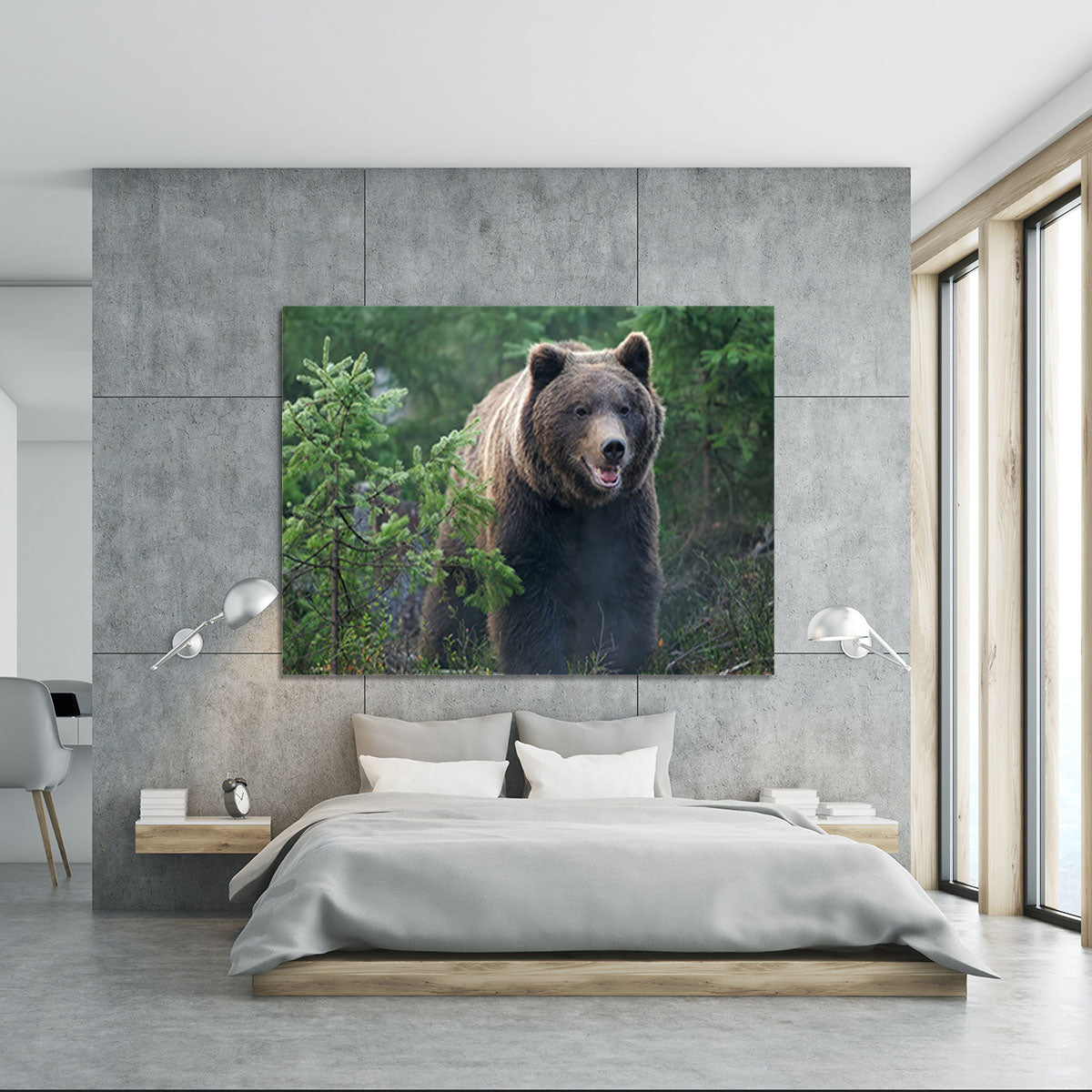 Bear in forest Canvas Print or Poster - Canvas Art Rocks - 5