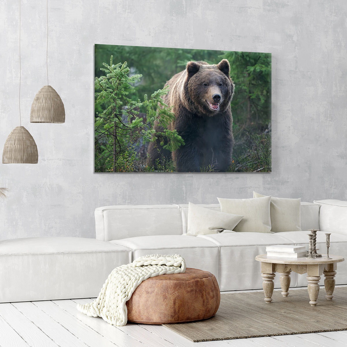 Bear in forest Canvas Print or Poster - Canvas Art Rocks - 6