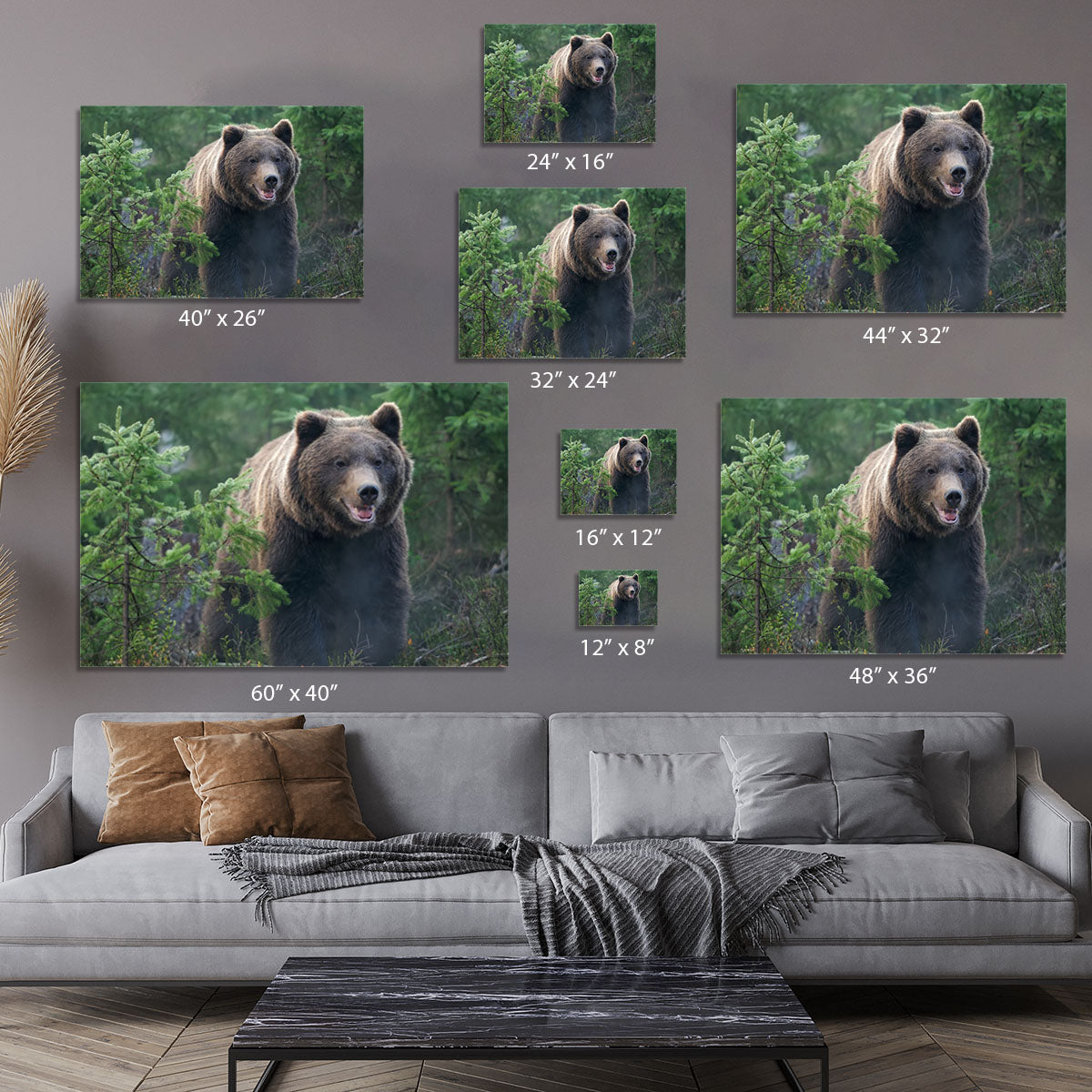 Bear in forest Canvas Print or Poster - Canvas Art Rocks - 7