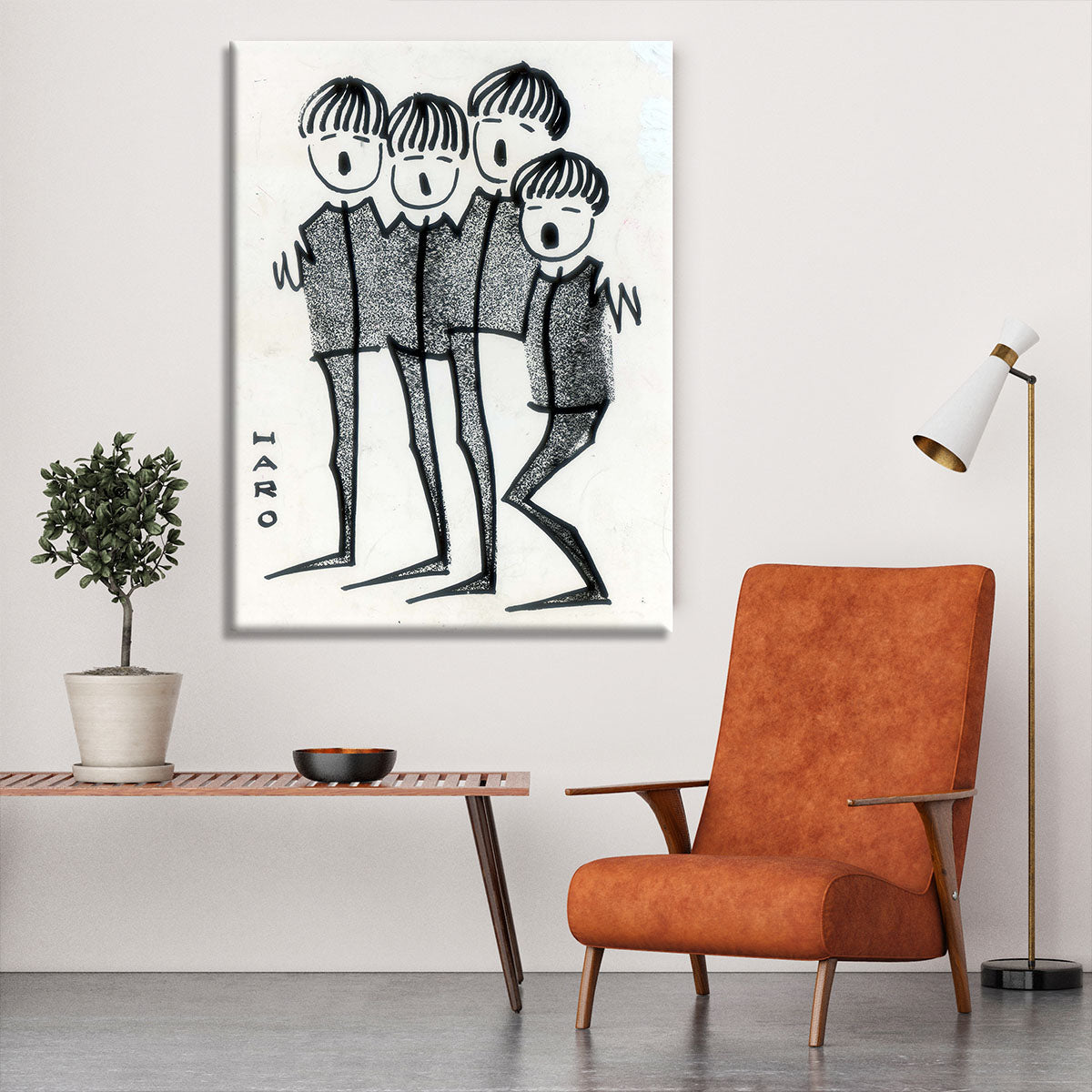 Beatles cartoon by Haro Canvas Print or Poster - Canvas Art Rocks - 6