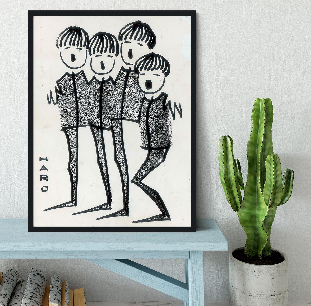 Beatles cartoon by Haro Framed Print - Canvas Art Rocks - 2