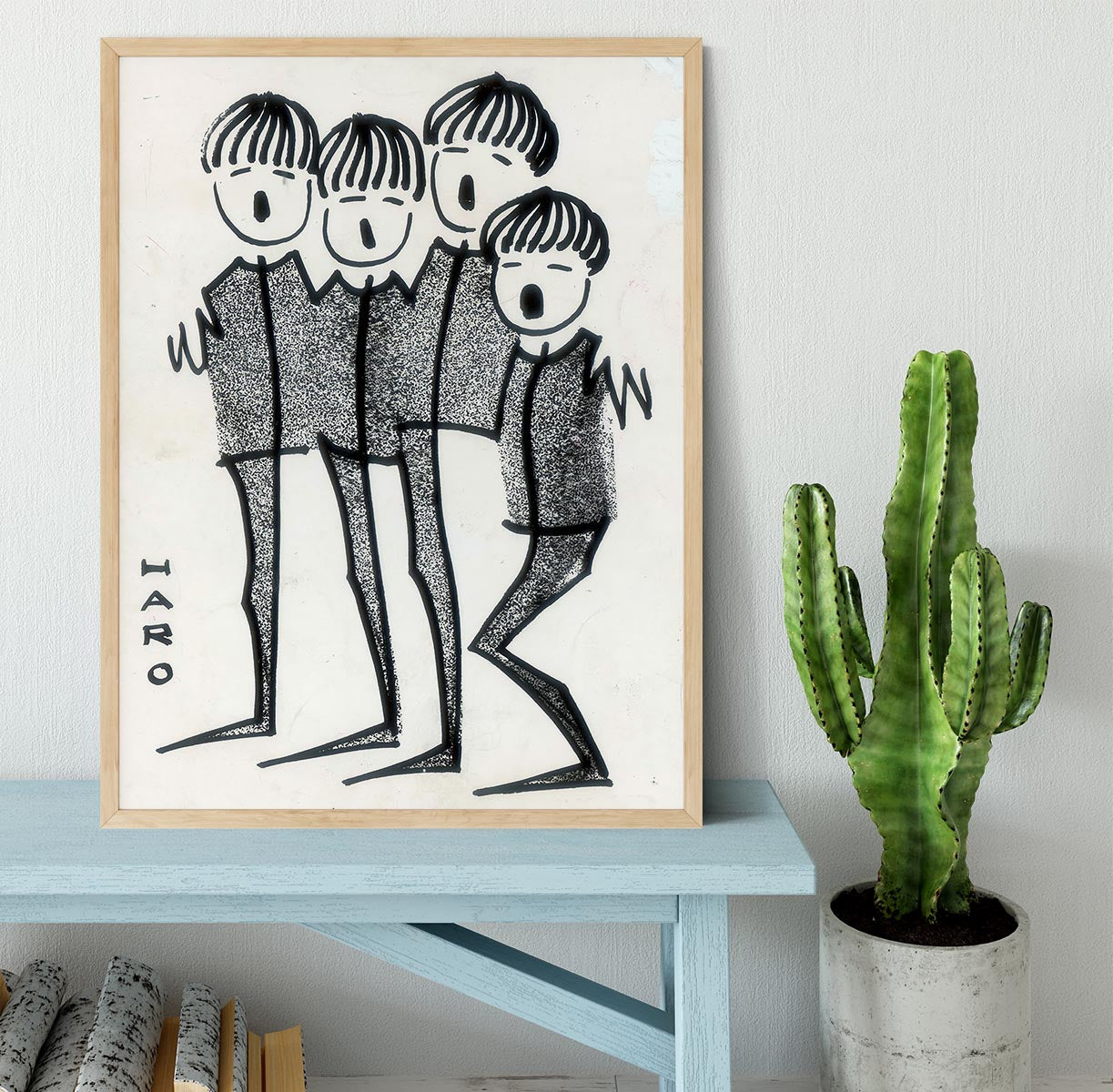 Beatles cartoon by Haro Framed Print - Canvas Art Rocks - 4