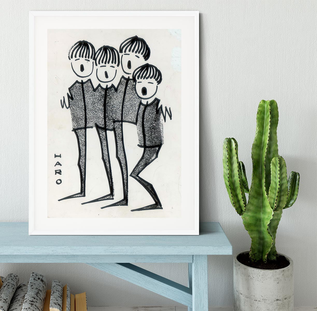 Beatles cartoon by Haro Framed Print - Canvas Art Rocks - 5