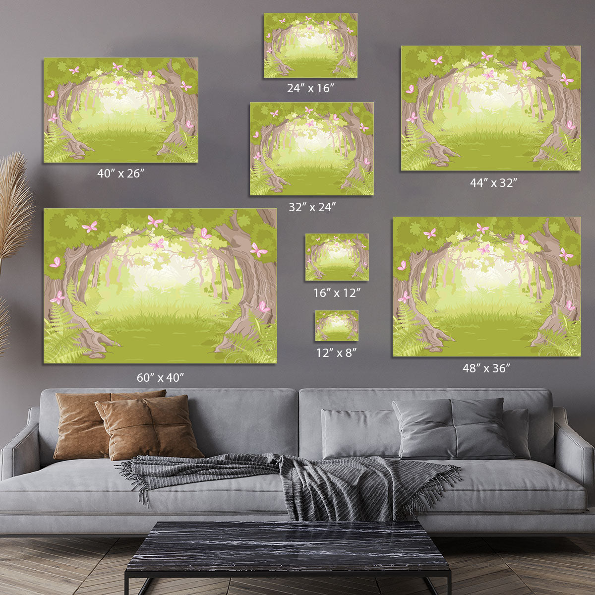 Beautiful Glade in the Magic forest Canvas Print or Poster - Canvas Art Rocks - 7