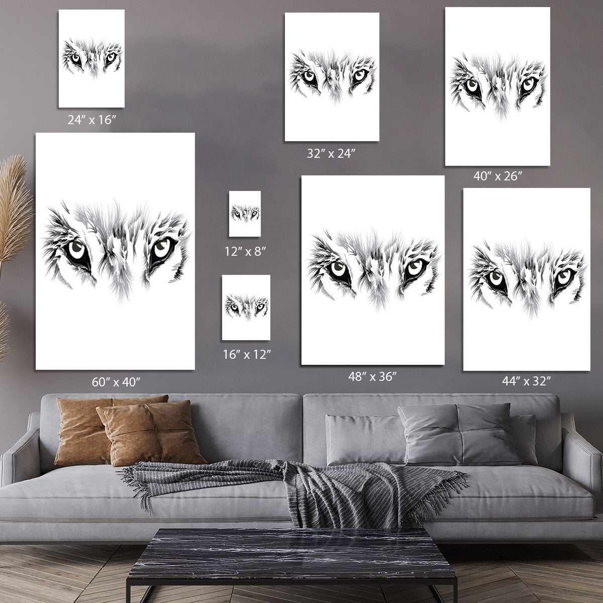 Beautiful Wolf face illustration Canvas Print or Poster - Canvas Art Rocks - 7