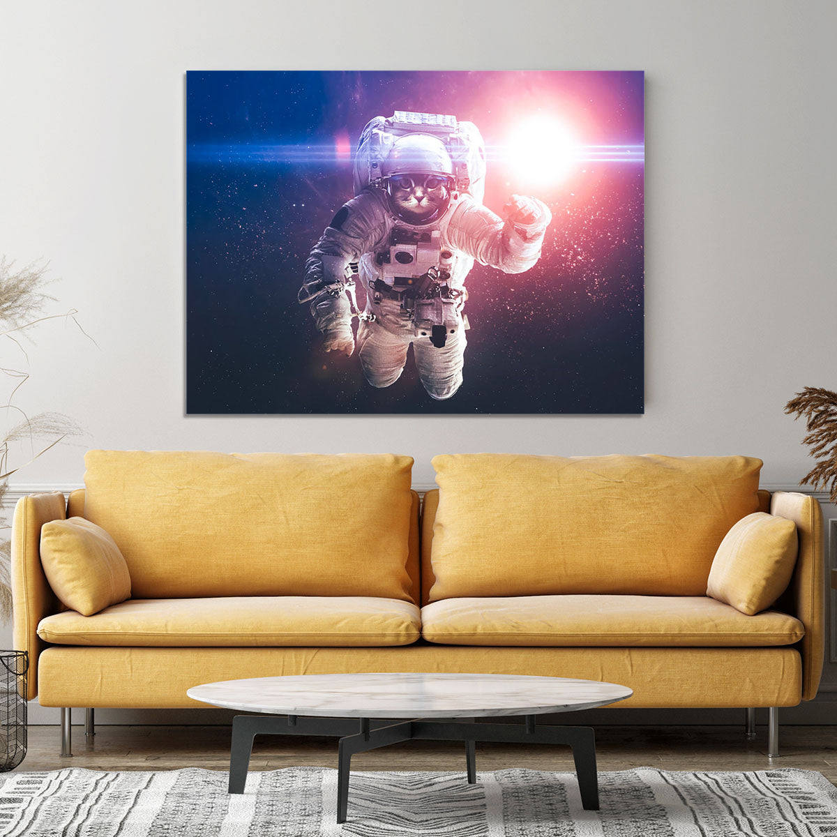 Beautiful cat in outer space Canvas Print or Poster - Canvas Art Rocks - 4