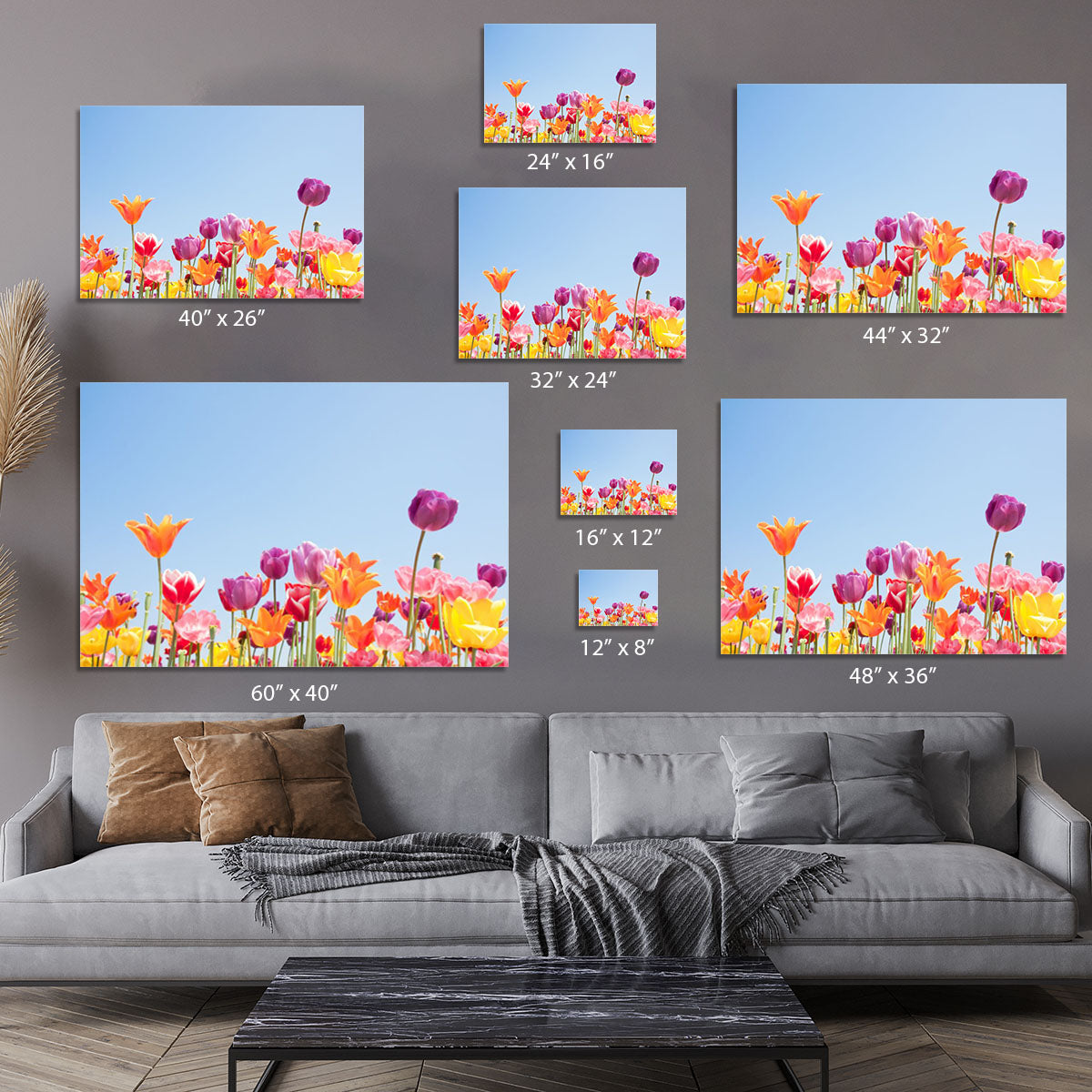 Beautiful coloured flowers Canvas Print or Poster - Canvas Art Rocks - 7