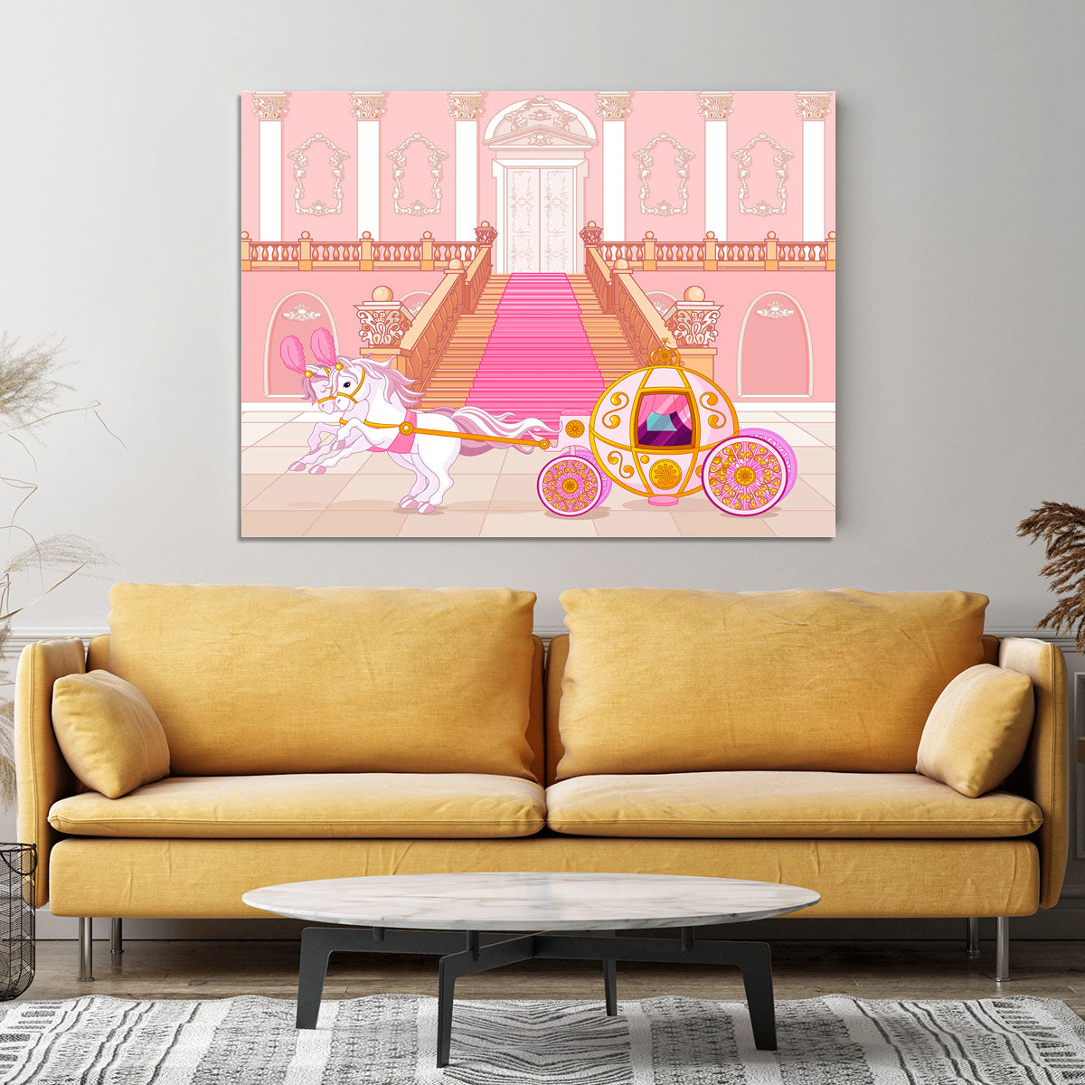 Beautiful fairytale pink carriage Canvas Print or Poster - Canvas Art Rocks - 4