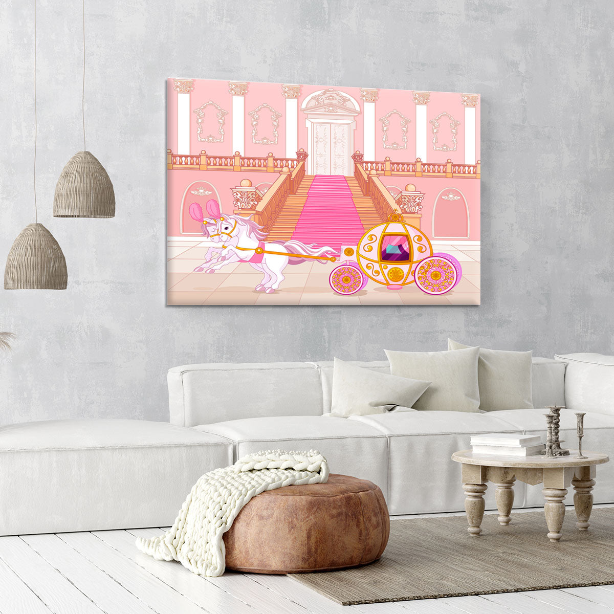 Beautiful fairytale pink carriage Canvas Print or Poster - Canvas Art Rocks - 6