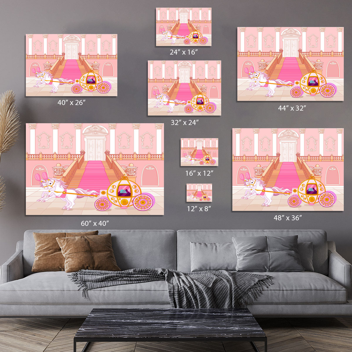 Beautiful fairytale pink carriage Canvas Print or Poster - Canvas Art Rocks - 7