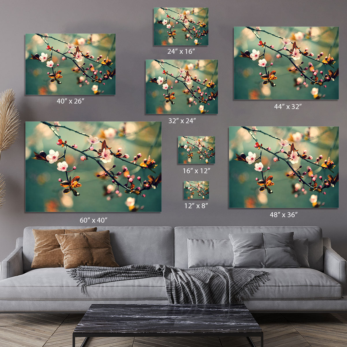 Beautiful flowering Japanese cherry Canvas Print or Poster - Canvas Art Rocks - 7
