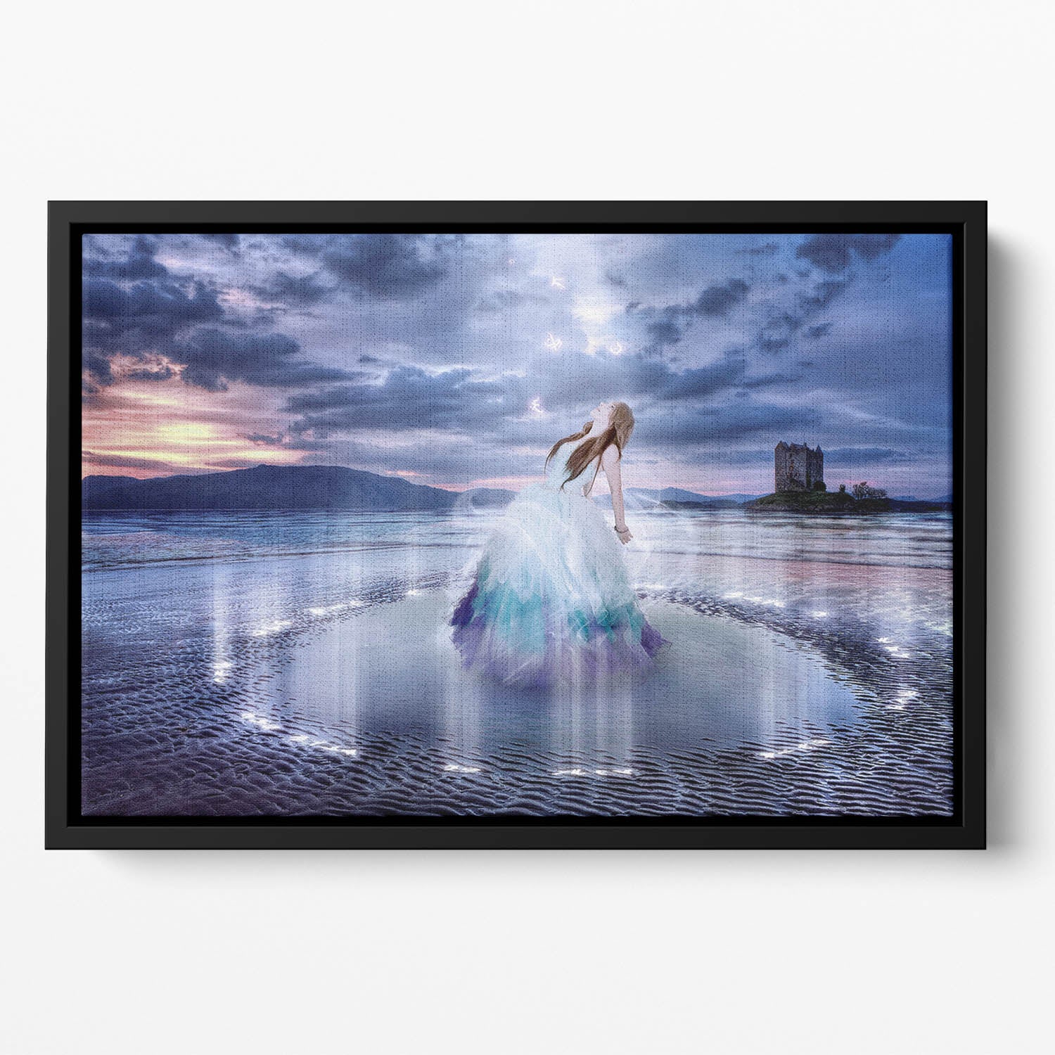 Beautiful sorceress Floating Framed Canvas