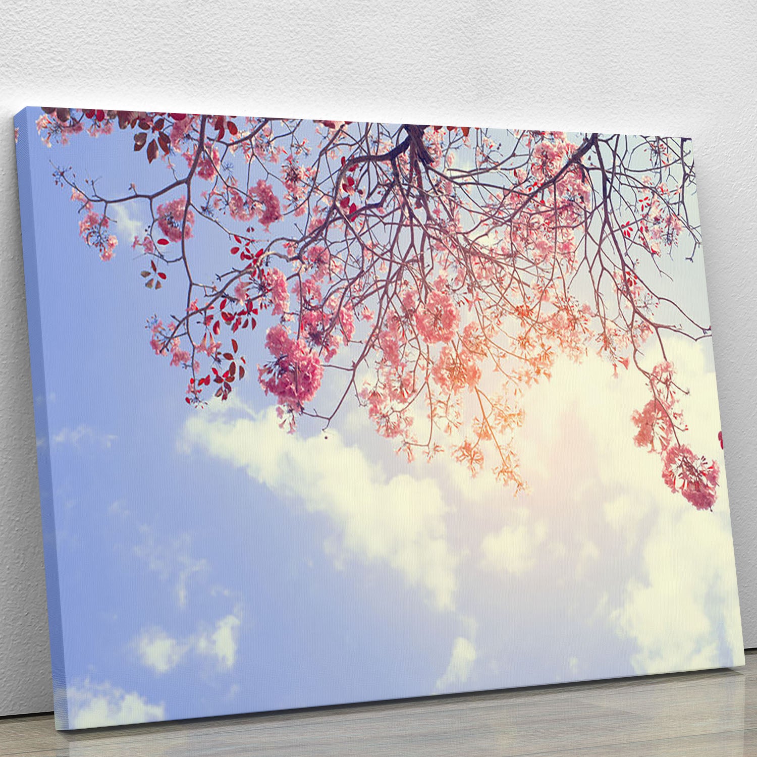 Beautiful tree pink flower in spring Canvas Print or Poster - Canvas Art Rocks - 1