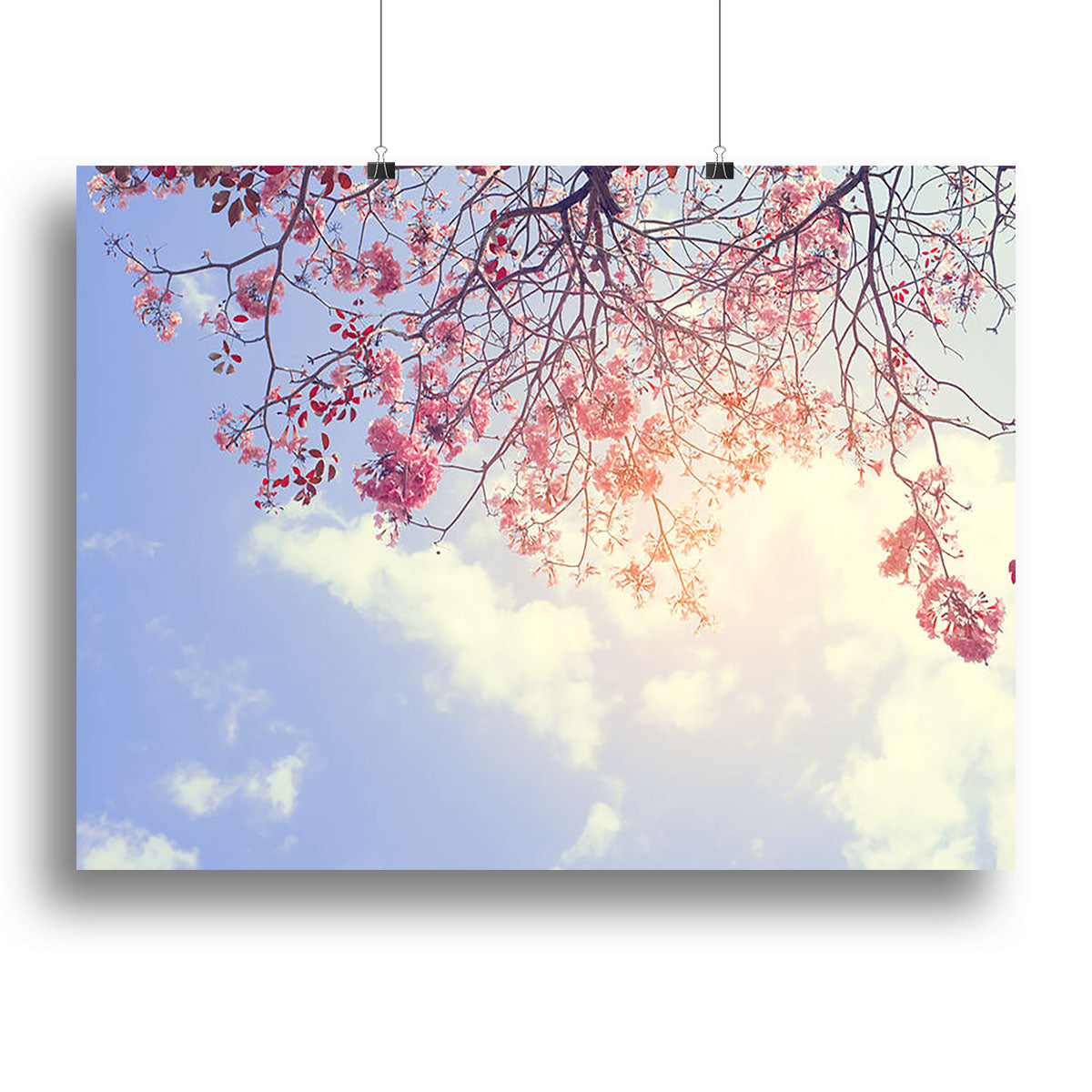 Beautiful tree pink flower in spring Canvas Print or Poster - Canvas Art Rocks - 2