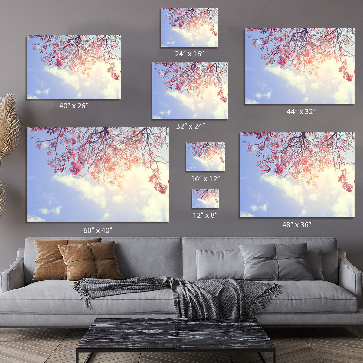 Beautiful tree pink flower in spring Canvas Print or Poster - Canvas Art Rocks - 7